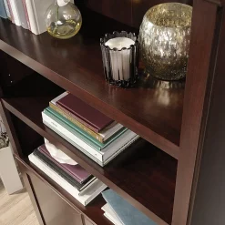 Sauder® Select 70"H 5-Shelf Bookcase With Doors, Select Cherry
