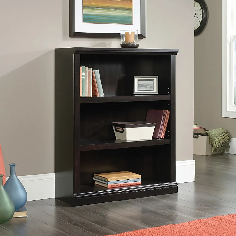 Sauder® Select 44"H 3-Shelf Bookcase, Estate Black