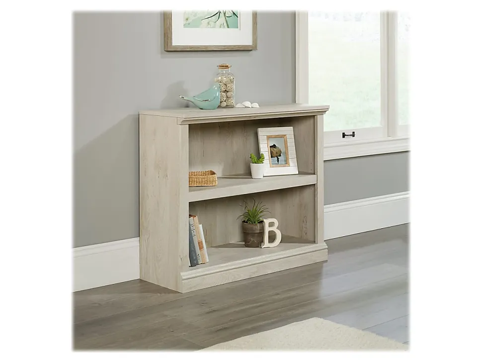 Sauder® Select 30"H 2-Shelf Bookcase, Chalked Chestnut