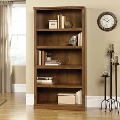 SauderĀ® Select 70"H 5-Shelf Bookcase, Oiled Oak
