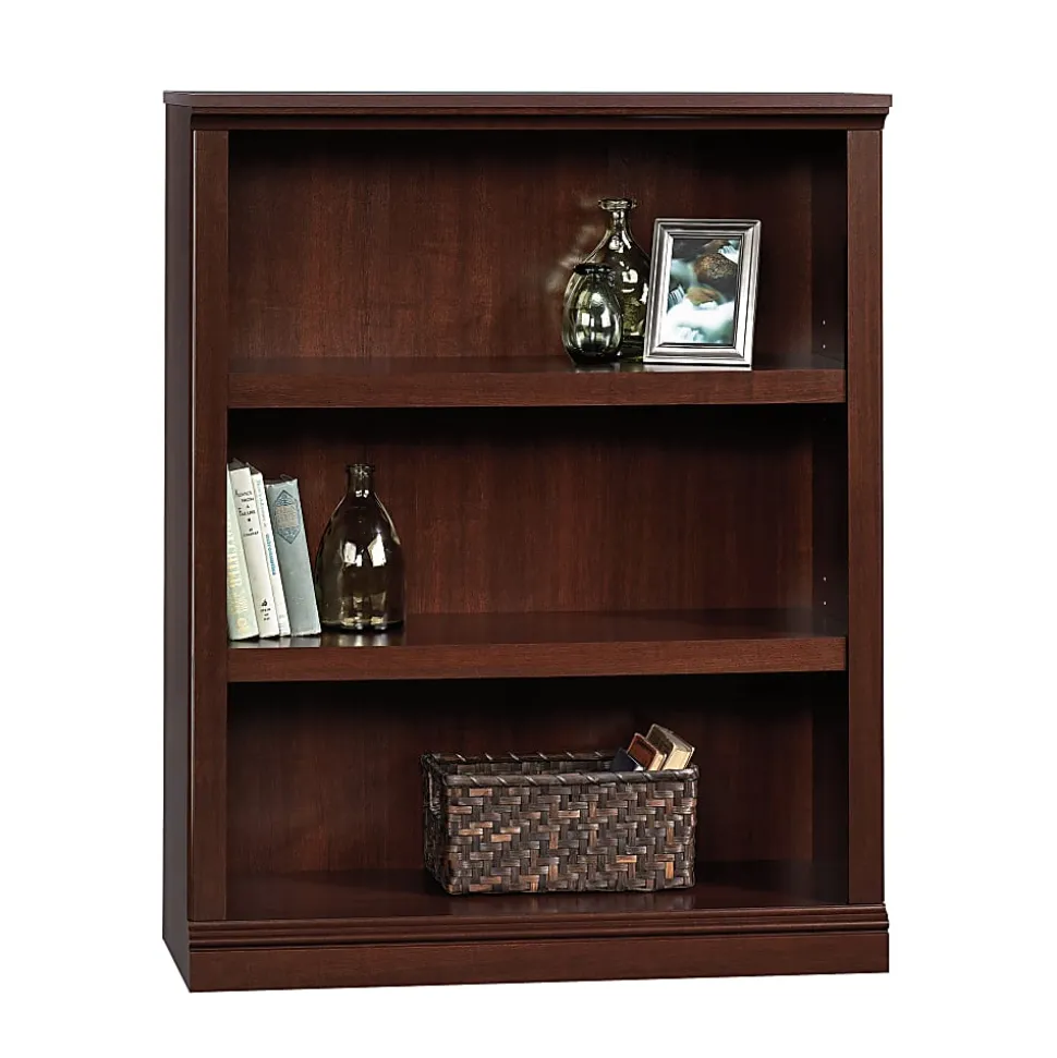 Sauder® Select 43 13/16"H 3-Shelf Transitional Bookcase, Cherry/Medium Finish, Standard Delivery