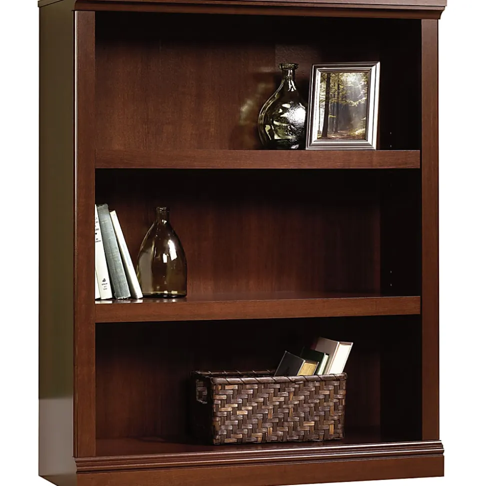 Sauder® Select 43 13/16"H 3-Shelf Transitional Bookcase, Cherry/Medium Finish, Standard Delivery