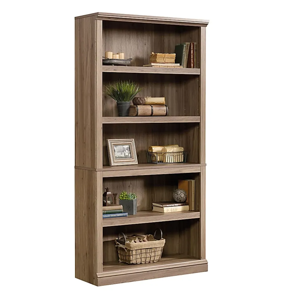 Sauder® Select 69 13/16"H 5-Shelf Transitional Bookcase, Oak/Light Finish, Standard Delivery