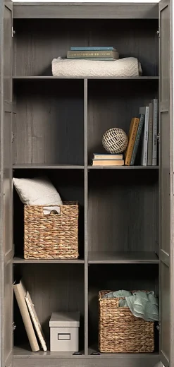 SauderĀ® Select Storage Cabinet, 71-1/2āH x 29-5/8āW x 16āD, Silver Sycamore