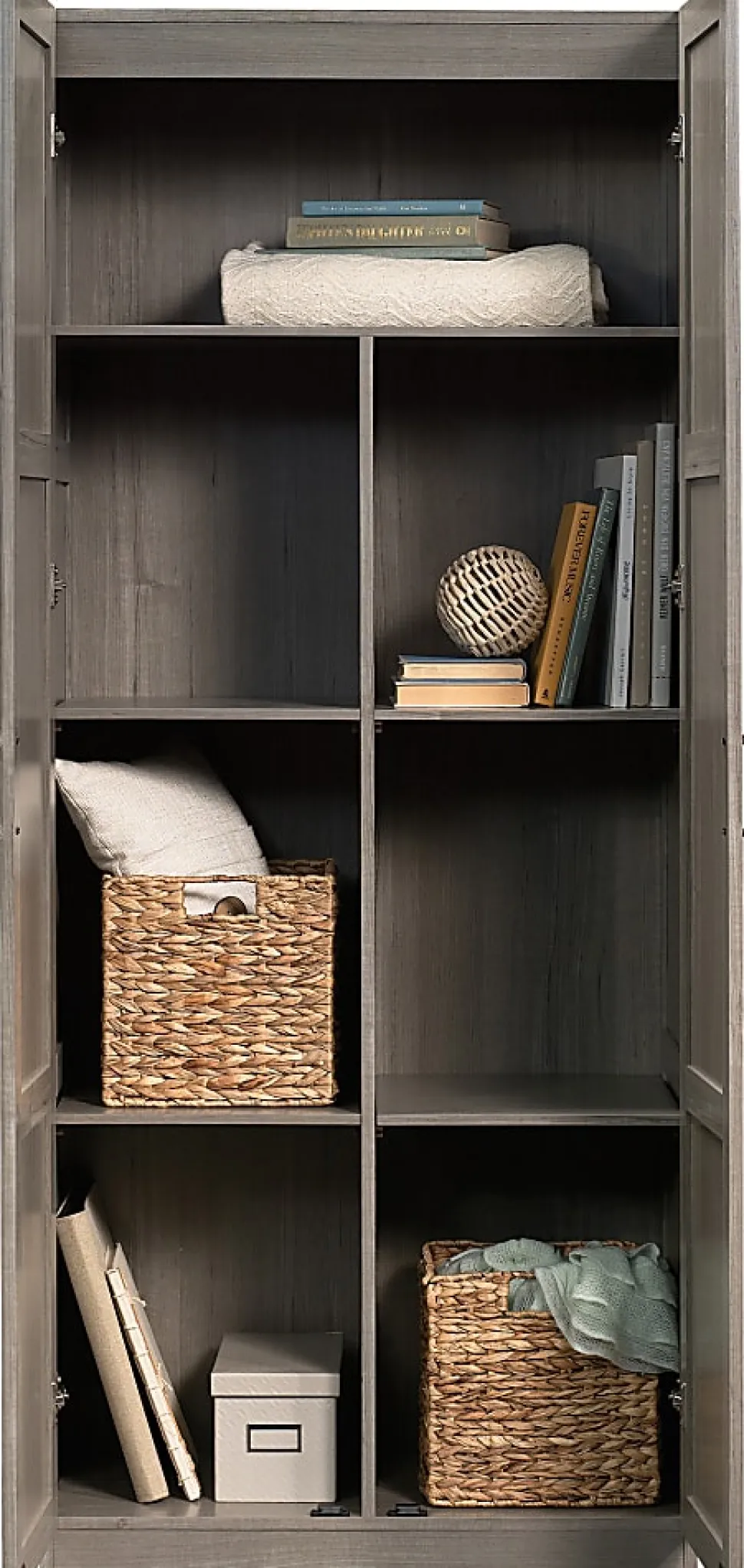 Sauder® Select Storage Cabinet, 71-1/2”H x 29-5/8”W x 16”D, Silver Sycamore