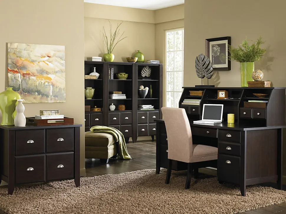 Sauder® Shoal Creek 66"W Executive Computer Desk, Jamocha Wood