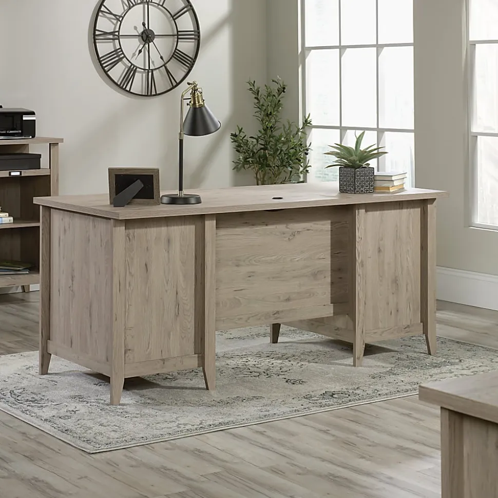 Sauder® Summit Station 66"W Executive Computer Desk, Laurel Oak