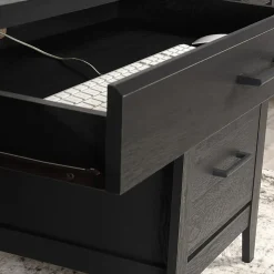 Sauder® Summit Station 66"W Executive Computer Desk, Raven Oak