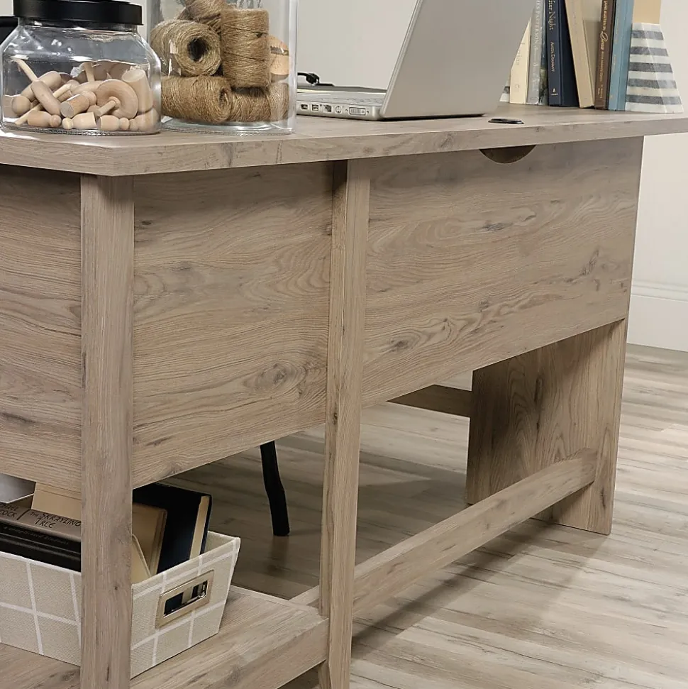 Sauder® Summit Station 59"W L-Shaped Corner Desk, Laurel Oak