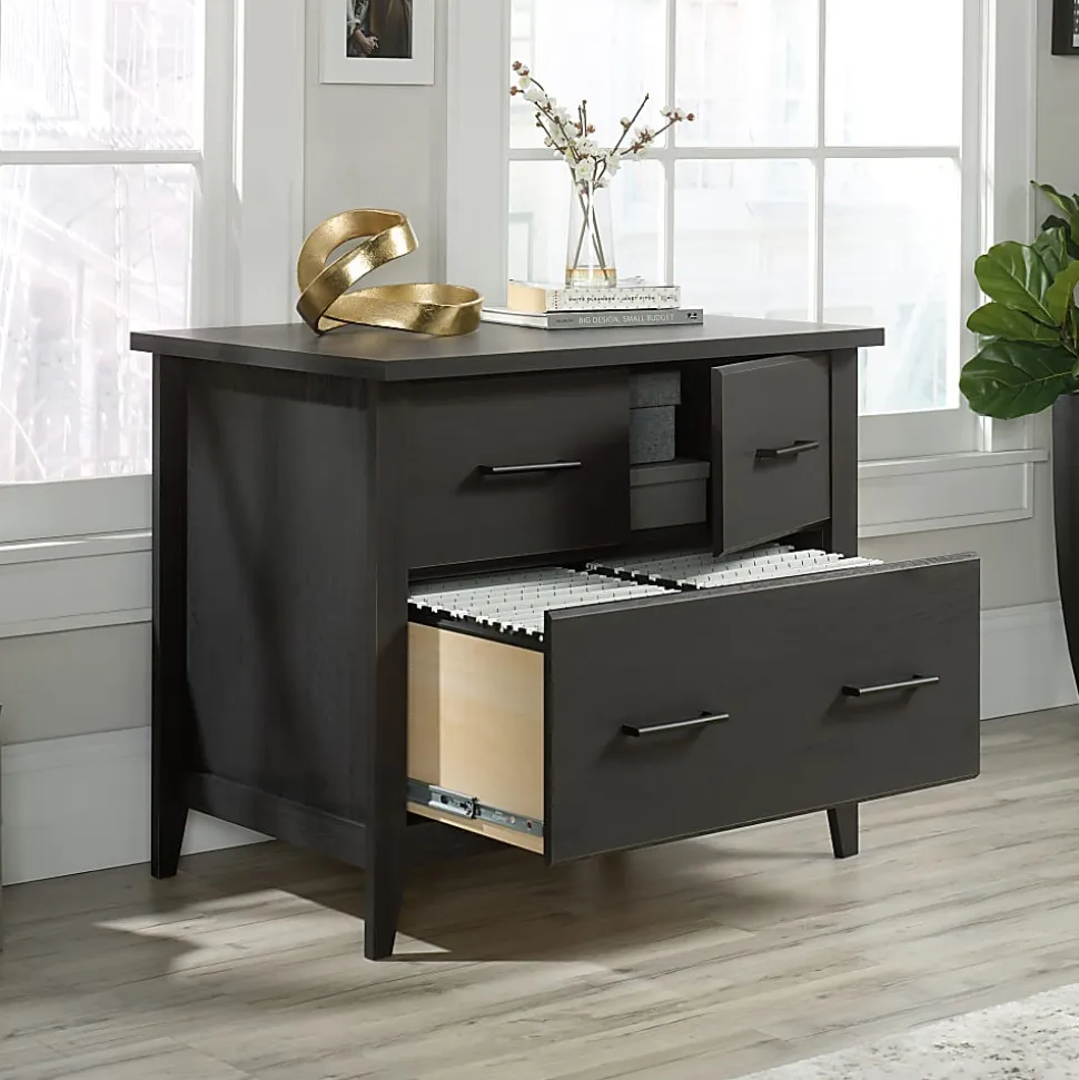 Sauder® Summit Station 33-3/4"W x 23-7/16"D Lateral File Cabinet, Raven Oak