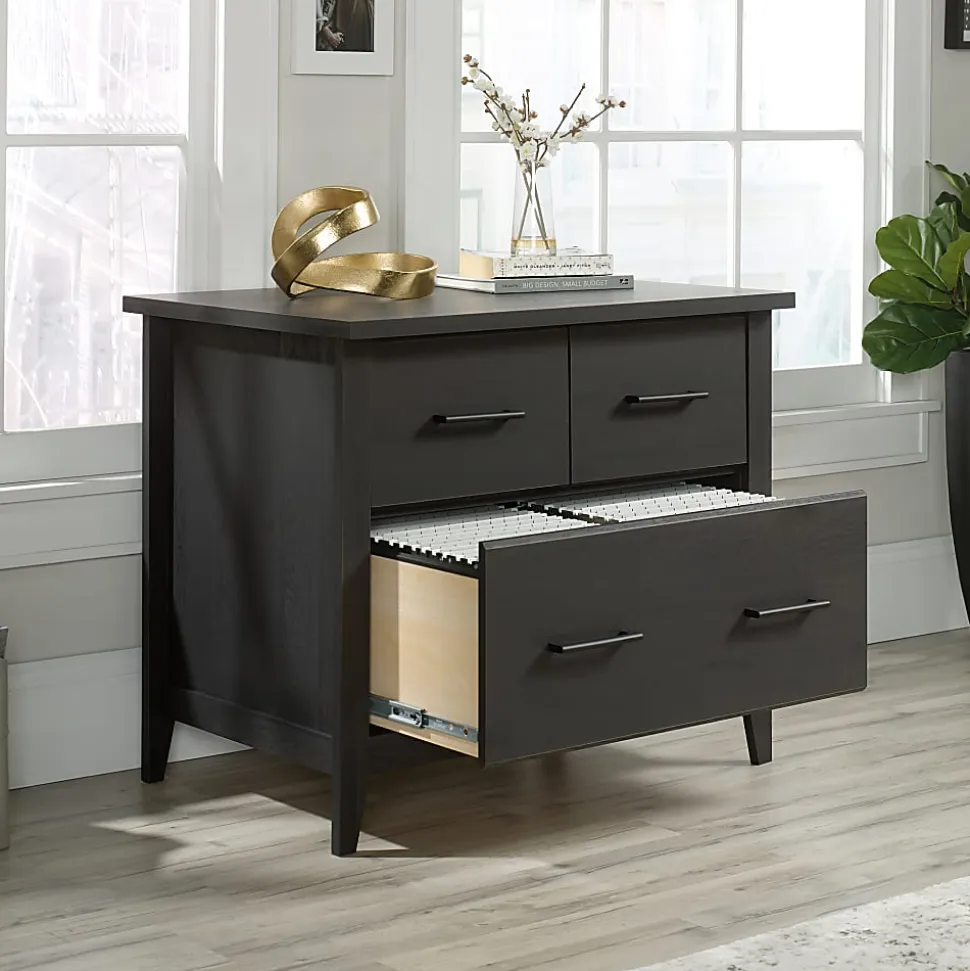 Sauder® Summit Station 33-3/4"W x 23-7/16"D Lateral File Cabinet, Raven Oak