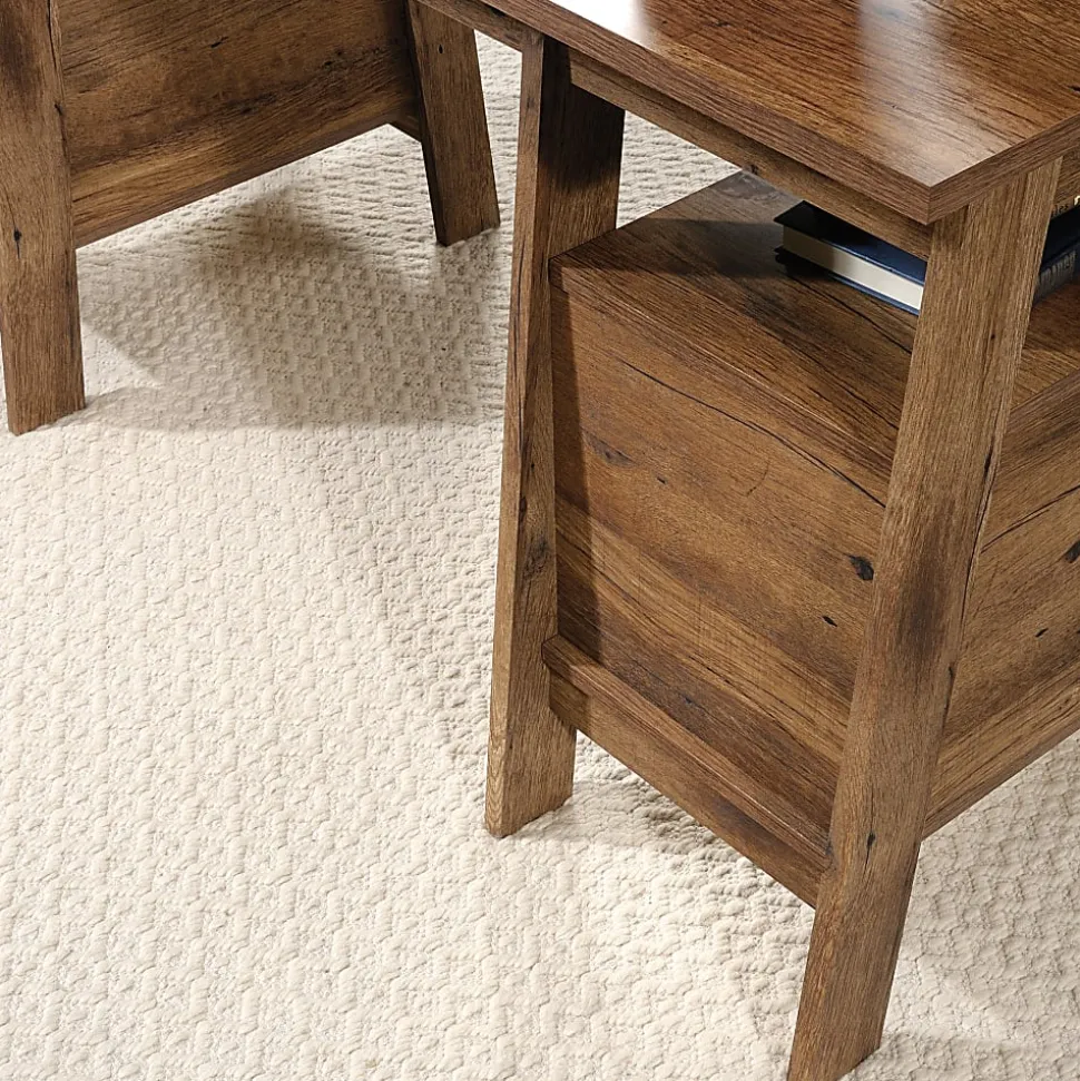 Sauder® Trestle 59"W Executive Computer Desk, Vintage Oak