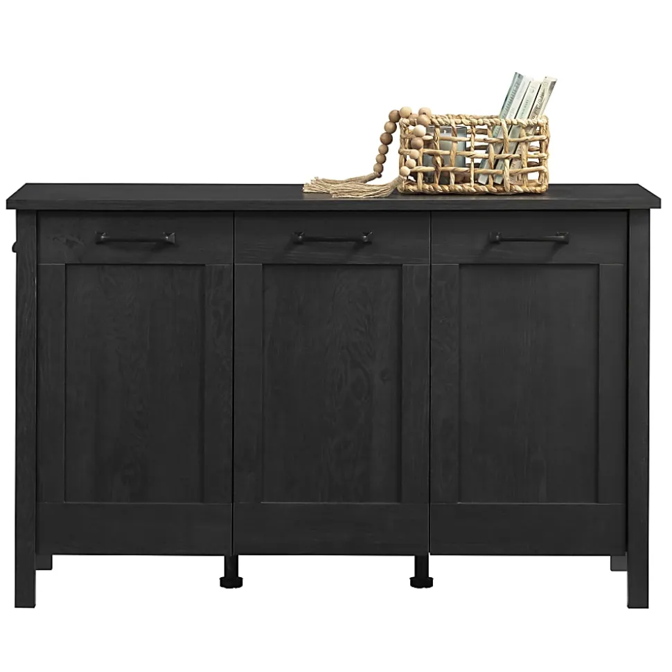 Sauder® 48"W Horizontal Storage Cabinet With 3 Doors, Raven Oak®