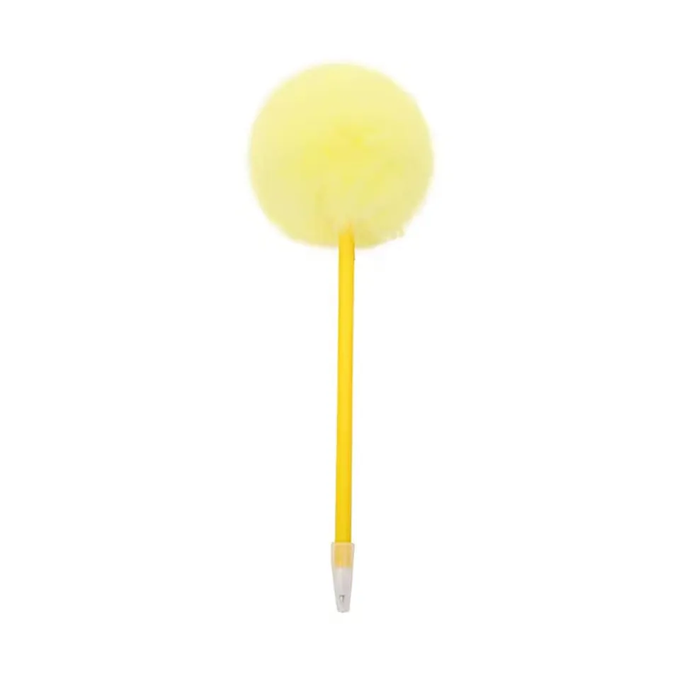 Saxon Imports Fuzz Ball Gel Pen, Medium Point, 0.7 mm, Green Barrel, Black Ink
