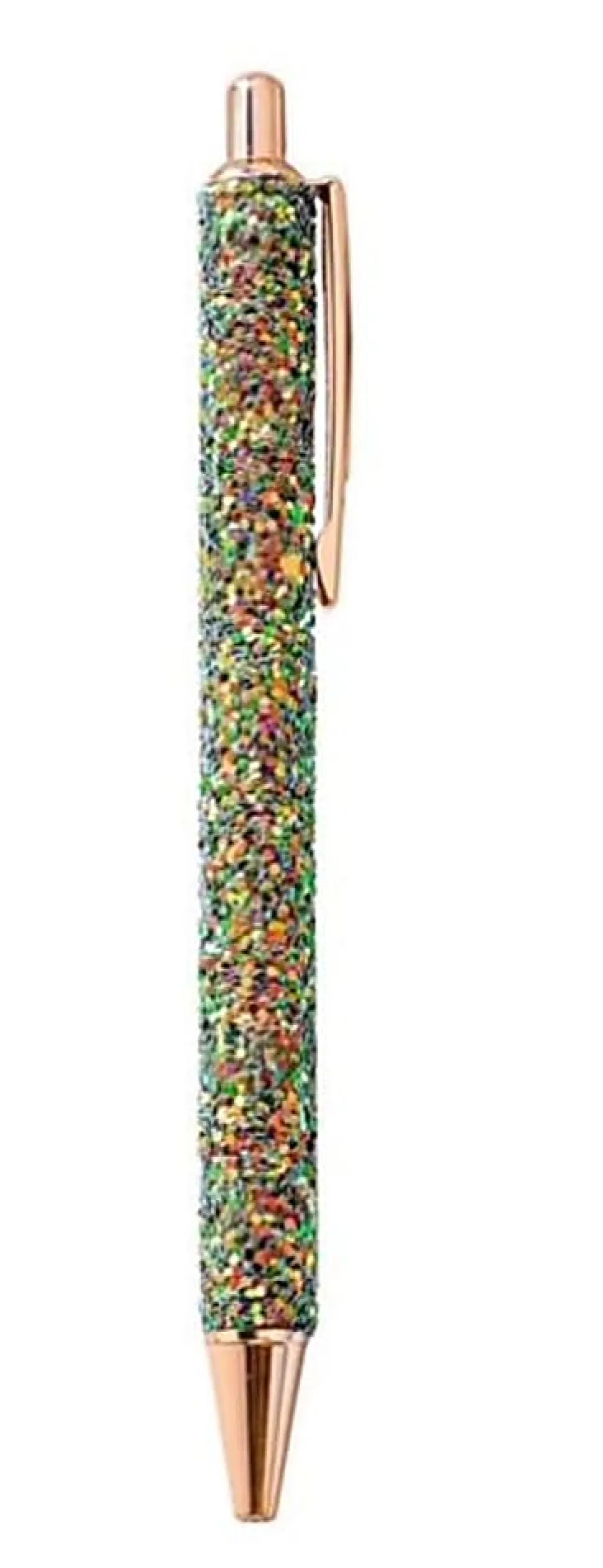 Saxon Imports Glitter Ballpoint Pen, Medium Point, 1.0 mm, Multicolor Barrel, Black Ink