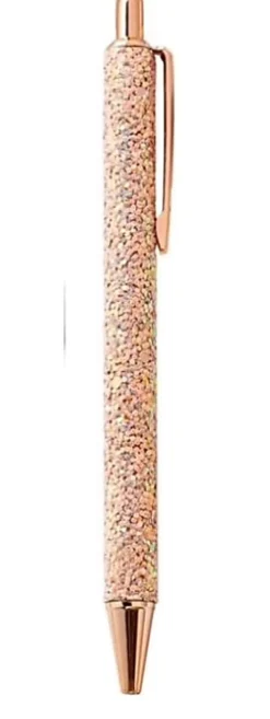 Saxon Imports Glitter Ballpoint Pen, Medium Point, 1.0 mm, Multicolor Barrel, Black Ink