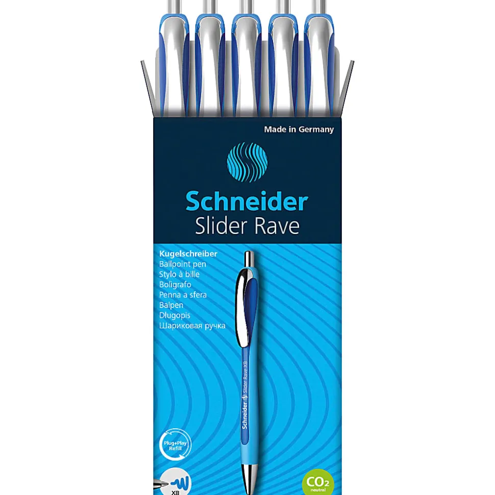 Schneider Slider Rave XB Ballpoint Pen - Extra Broad - 1.4 mm Pen Point Size - Refillable - Retractable - RED132503