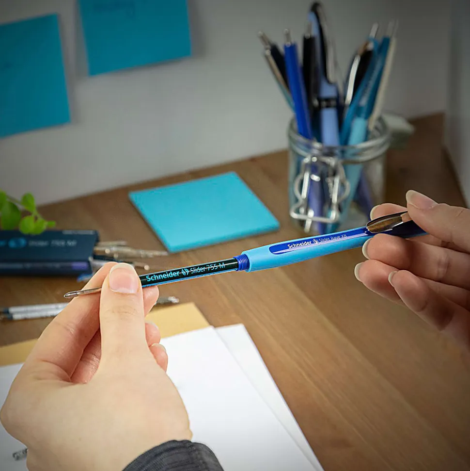 Schneider Slider Rave XB Ballpoint Pen - Extra Broad - 1.4 mm Pen Point Size - Refillable - Retractable - RED132503