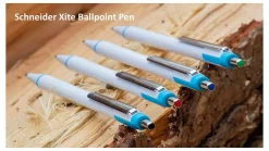 Schneider Slider Xite XB Retractable Ballpoint Pens, Extra-Bold Point, 1.4 mm, White Barrel, Red Ink, Pack Of 10 Pens