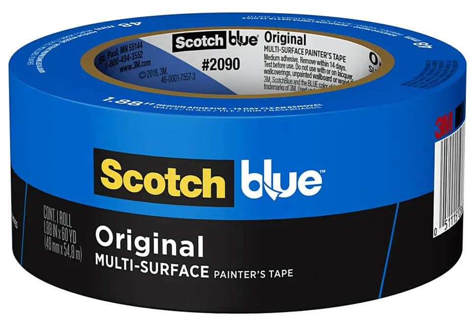Scotch®Blue Original Multi-Surface Painter's Tape, 1 Tape Roll, 2 in x 60 yd, 3" Core, Blue - 20902A