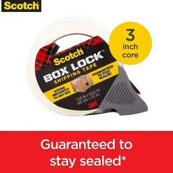 Scotch® Box Lock Packaging Tape with Dispenser, 1.88