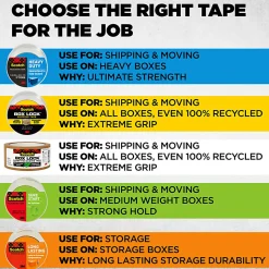 Scotch® Box Lock Packing Tape, 1-15/16