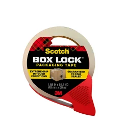 Scotch® Box Lock Packing Tape, 1.88" x 54.6 yd, 2 Tape Rolls with Dispensers, Extreme Grip Box Packaging Tape for Shipping and Mailing