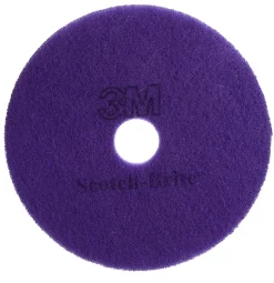 Scotch-Brite Diamond Floor Pads Plus, 13", Purple, Pack Of 5 Pads