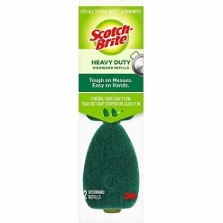 Scotch-Brite® Dishwand Refills, 2-15/16" x 2-1/4", Green, Pack of 2