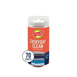 Scotch-Brite™ Everyday Clean Lint Roller Refill, 4 in., 1 Pack, 70 Adhesive Sheets Total, Versatile Lint Removers for Daily Cleaning and Clothes