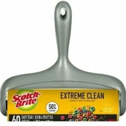 Scotch-Brite™ Extreme Clean Large Lint Roller, 1 Pack, 60 Adhesive Sheets Total, 50% Stickier, Heavy Duty for Removing Debris and Pet Hair on Clothes