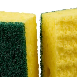 Scotch-Brite™ Heavy-Duty Scrub Sponges, Green/Yellow, Pack Of 9