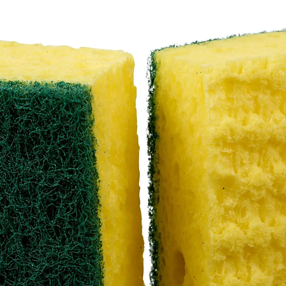 Scotch-Brite™ Heavy-Duty Scrub Sponges, Green/Yellow, Pack Of 9