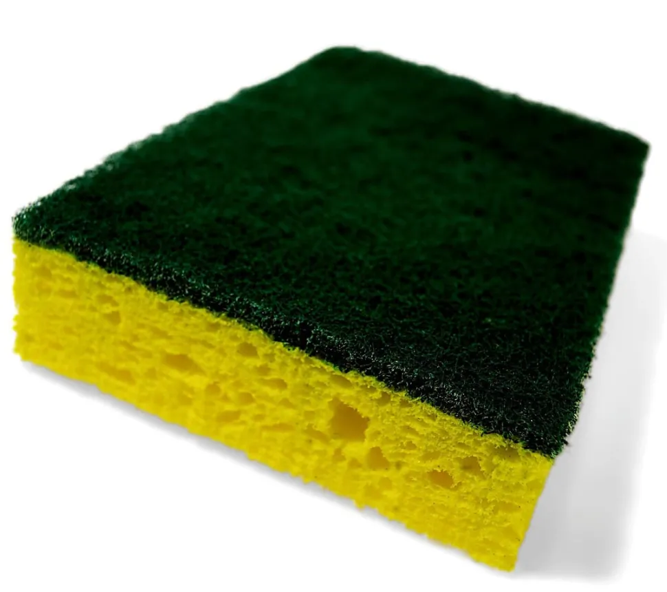 Scotch-Brite™ Heavy-Duty Scrub Sponges, Green/Yellow, Pack Of 9