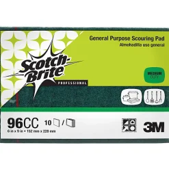Scotch-Brite Heavy Duty Scrub Pads, 10 Scrubbing Pads, Great For Kitchen, Garage and Outdoors