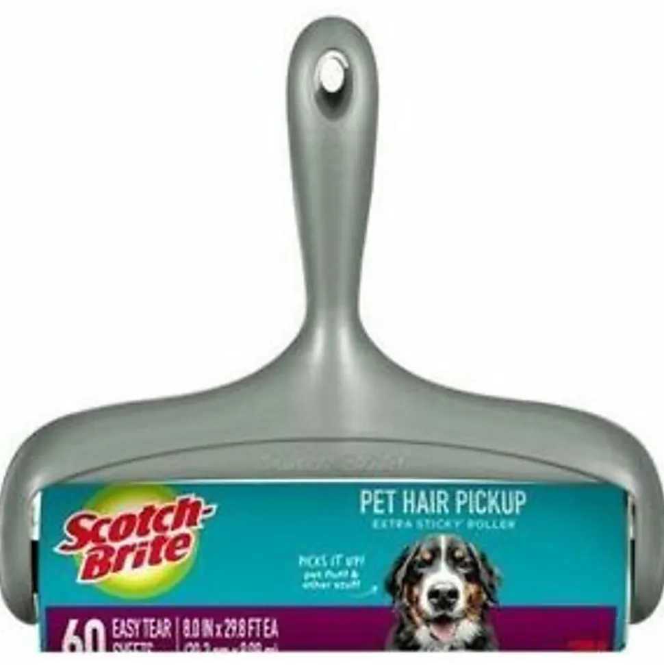 Scotch-Brite Pet Extra Sticky Large Surface Roller, 8 in x 31.4 ft