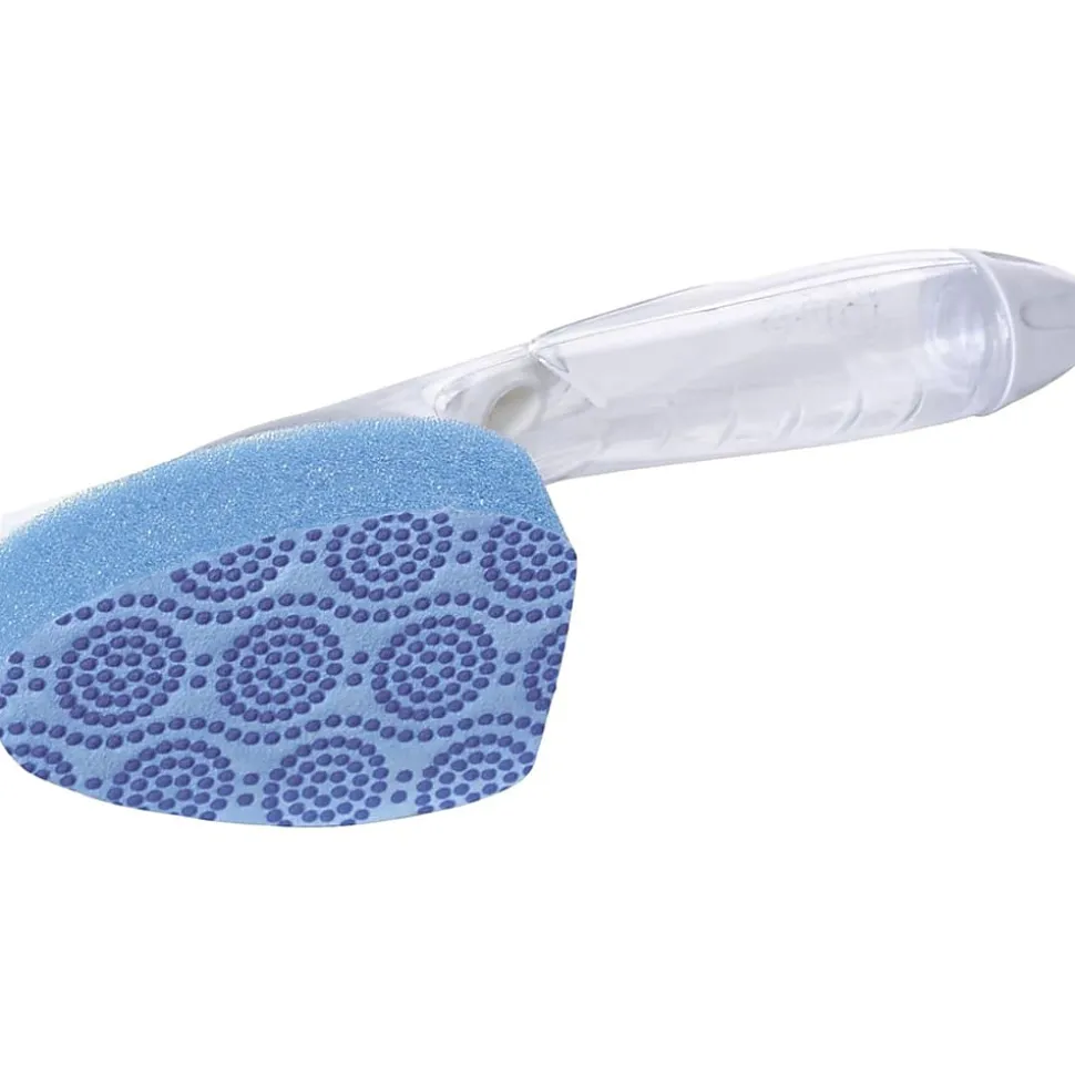 Scotch-Brite® Scrub Dots Microfiber Dishwand Refill, 3-1/2" x 4-2/5", Light Blue/Dark Blue, Pack of 2