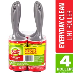 Scotch-Brite 105 Sheet Lint Roller, 4 Ct.