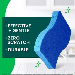 Scotch-Brite® Zero Scratch Scrub Sponge, 3 Pack Scrubbing Sponges, Great For Washing Dishes and Cleaning Kitchen