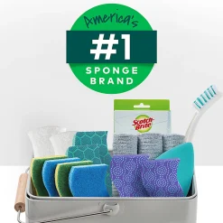 Scotch-Brite® Zero Scratch Scrub Sponge, 3 Pack Scrubbing Sponges, Great For Washing Dishes and Cleaning Kitchen