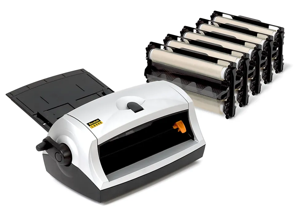 Scotch Cold Laminating Machine 8.5" Laminator Value Pack, 5 cartridges