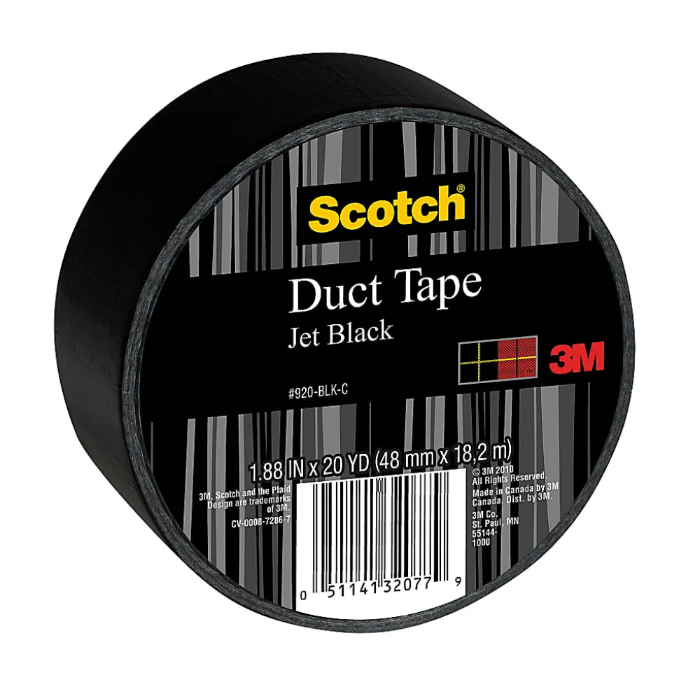 Scotch® Colored Duct Tape, 1 7/8" x 20 Yd., Black