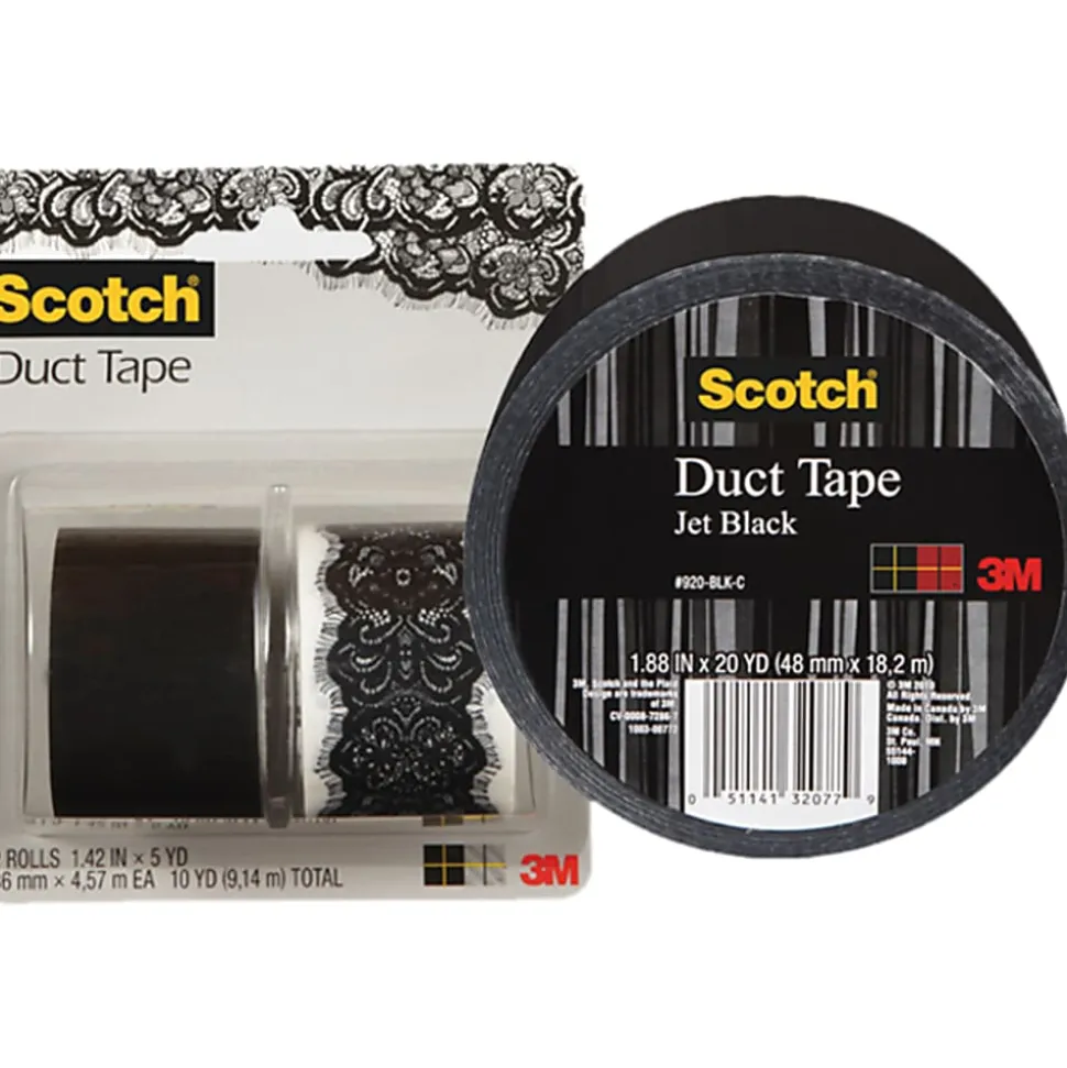 Scotch® Colored Duct Tape, 1 7/8" x 20 Yd., Black