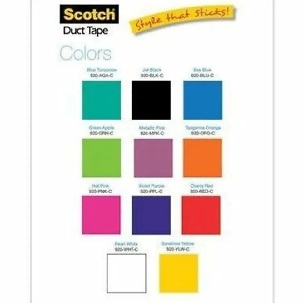 Scotch® Colored Duct Tape, 1 7/8" x 20 Yd., Red