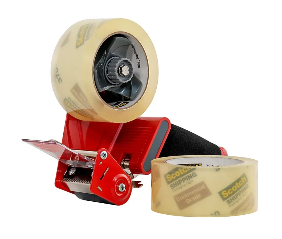 Scotch® Commercial Grade Shipping Packing Tape, 36 Tape Rolls with 1 Dispenser, 1-7/8 in x 54.6 yd, 3" Core, Designed - 3750CS