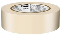 Scotch® Contractor Grade Masking Tape, Removable, 6 Tape Rolls, 1.41 in x 60.1 yd, 3