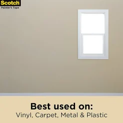 Scotch® Contractor Grade Masking Tape, Removable, 9 Tape Rolls, 0.94 in x 60.1 yd, 3