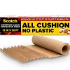 Scotch® Cushion Lock Protective Wrap, 12-3/8 in x 30 ft, 1 Roll, Honeycomb Packing Paper, Alternative for Bubble Cushion Wrap, Brown
