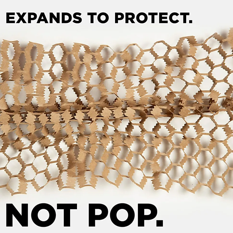 Scotch® Cushion Lock Protective Wrap, 12 in x 175 ft, 1 Roll, 100% Recycled Paper, Honeycomb Packing Paper, Alternative for Bubble Cushion Wrap, Brown