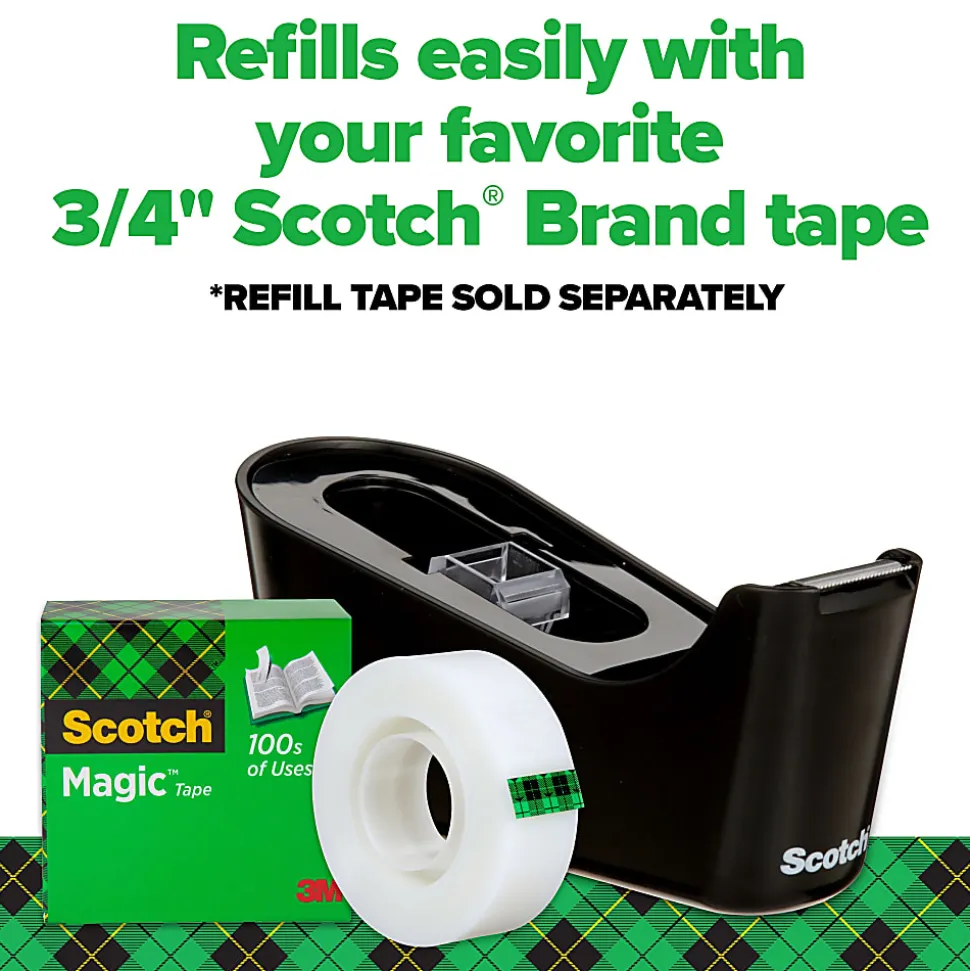 Scotch® Desktop Dispenser, Black, No Tape Included, 1 Dispenser/Pack (C18-B-0-SR)